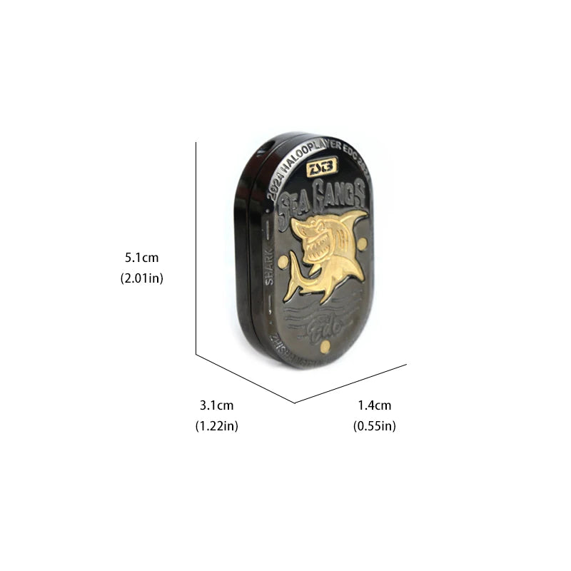 Mechaniczny Fidget Slider Rekin premium EDC – Antystresowy Gadget Kolekcjonerski ze Stali Nierdzewnej