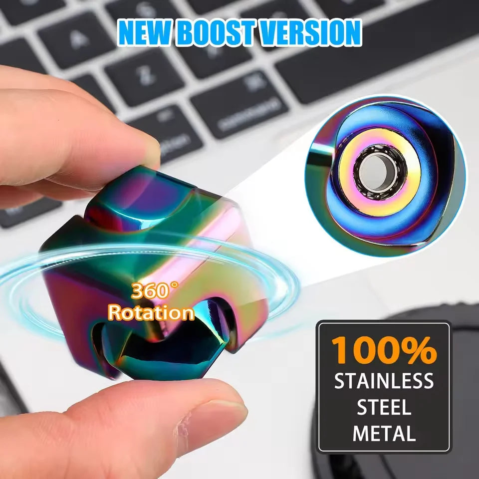 Metalowa Kostka Spinner – Fidget 3D Gyro Antystresowy dla Dorosłych