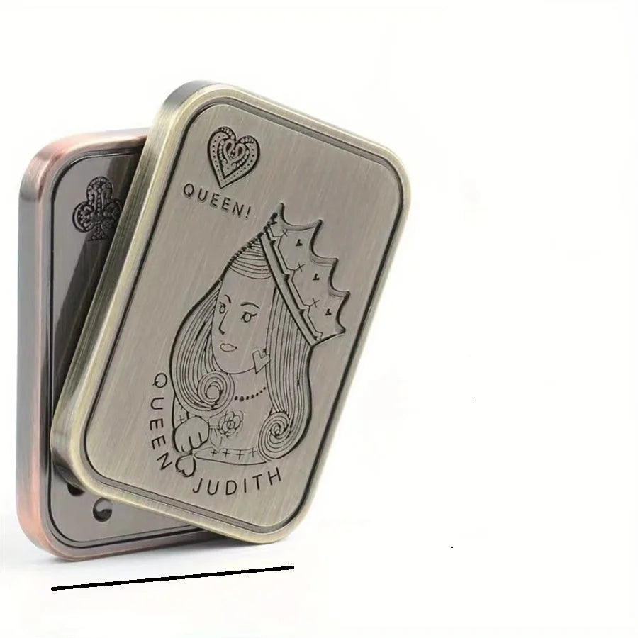 Metalowy Fidget Slider – Moneta Haptyczna i Karta Pokera Antystresowa